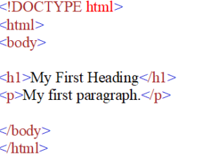 sample of HTML code