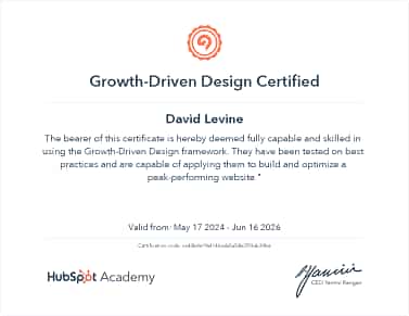 image of Growth Driven Design Certificate