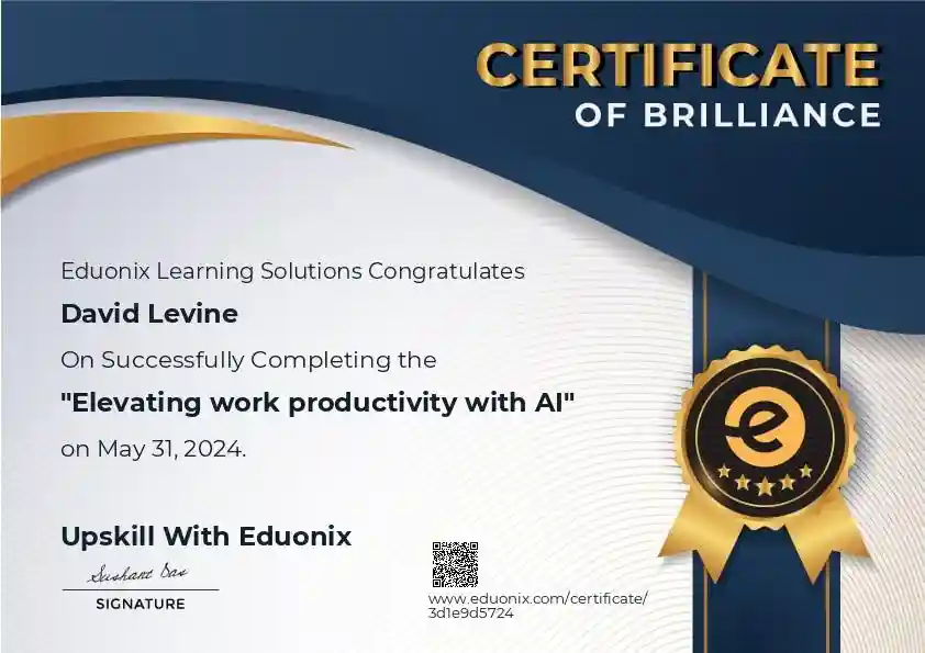 Eduonix certificate