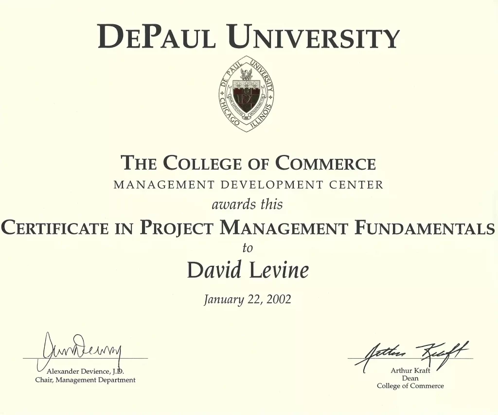 Project Management Certificate