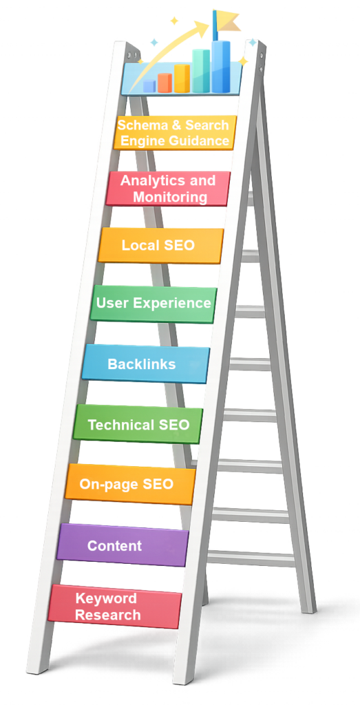 SEO GEO 9 tip ladder