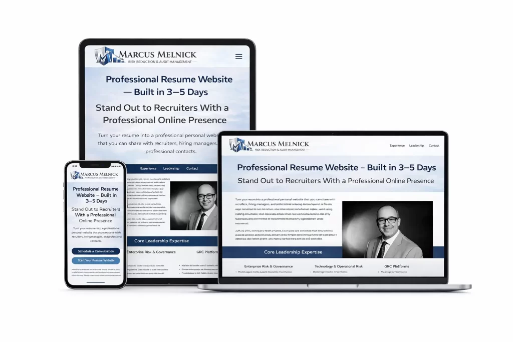 responsive Professional Resume Website